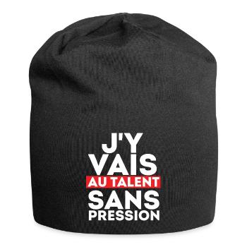 J'Y Vais AU Talent sans Pression - Bonnet en jersey - noir - Devant