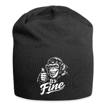 Happy Monkey Thumbs Up - Jersey-Beanie - Schwarz - Vorne