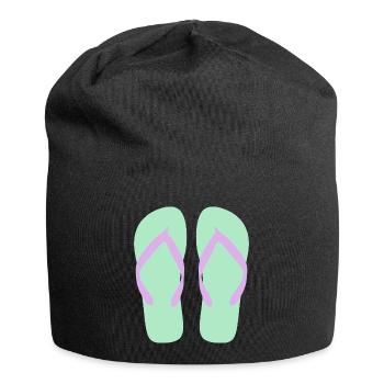 Mint Flip-Flops Lavendelriemen - Jersey-Beanie - Schwarz - Vorne