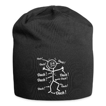 Humor, Sport & Gesundheit – Stickman, autsch, mal partout. - Jersey-Beanie - Schwarz - Vorne