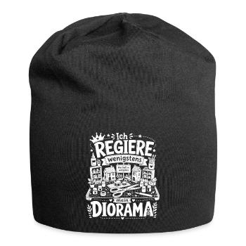 Ich regiere wenigstens mein Diorama - Jersey-Beanie - Schwarz - Vorne