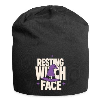 Resting Witch Face Witch Hat - Jersey Beanie - black - Front