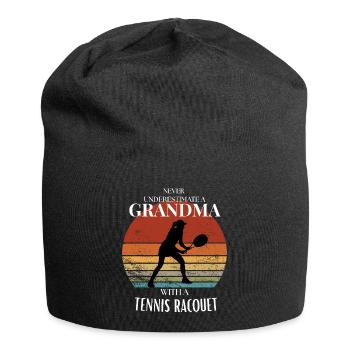 Cadeau de grand-mère tennisiste pour la fière grand-mère - Bonnet en jersey - noir - Devant