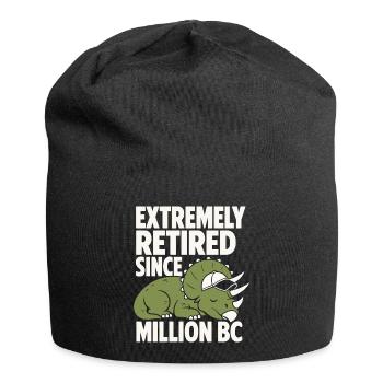 Humour de Tricératops extrêmement à la retraite - Bonnet en jersey - noir - Devant