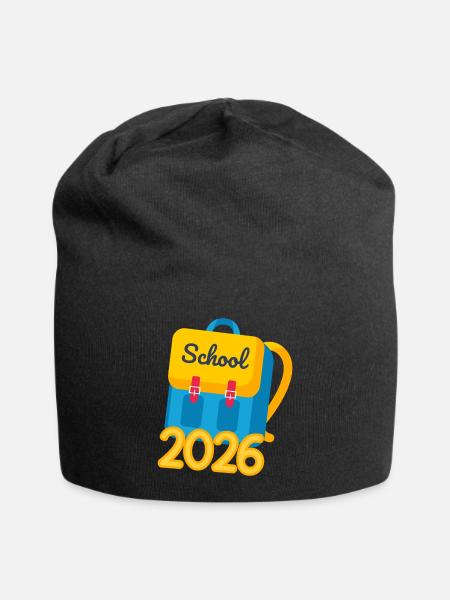 School Child 2026 School Enrollment Gift First Year - Jersey Beanie - black