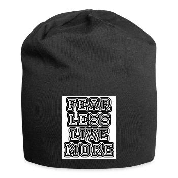 fearlesslivemore - Jersey-Beanie - Schwarz - Vorne