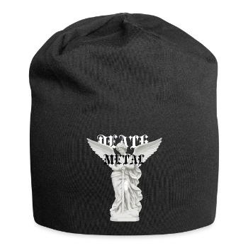 Winged Angel Statue Metal Typography - Jersey Beanie - black - Front