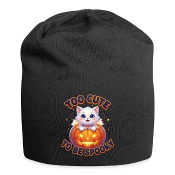 Too Cute To Be Spooky Cat - Jersey Beanie - black - Front