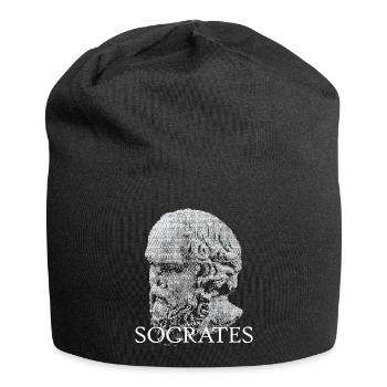 Socrates Skull Portrait - Jersey Beanie - black - Front
