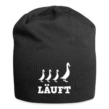 Laufente Laufentenzüchter Laufentenstall Enten - Jersey-Beanie - Schwarz - Vorne