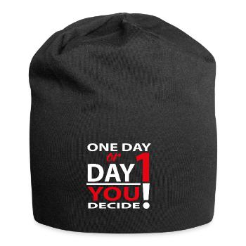 Un jour ou un jour 1 - Vous décidez - Bonnet en jersey - noir - Devant