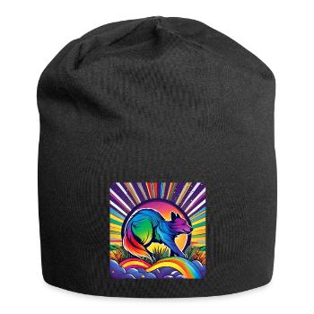 Spirit Animal Fox in Bright Colors - Jersey Beanie - black - Front