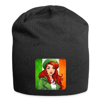 Cool Irish redhead girl - Jersey Beanie - black - Front