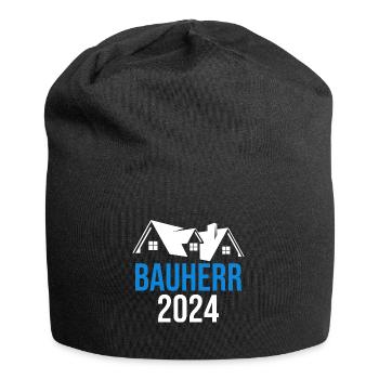 Bauherr 2024 Hausbau Neubau Baustelle Richtfest - Jersey-Beanie - Schwarz - Vorne