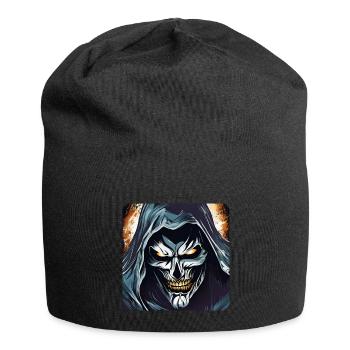 Evil Grinning Horror Skull - Jersey Beanie - black - Front