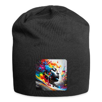 Woman in graffiti style - Jersey Beanie - black - Front