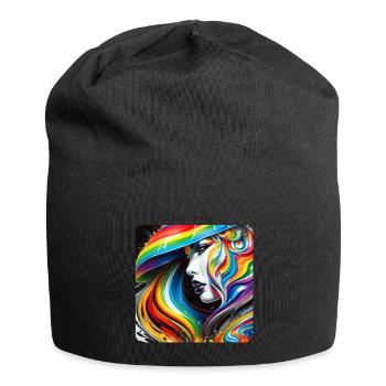 Woman in graffiti style - Jersey Beanie - black - Front