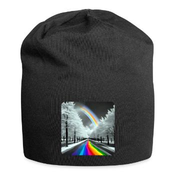 Arc-en-ciel dans la ville - Bonnet en jersey - noir - Devant