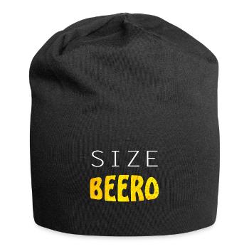 size beero beer lustiger Bier Spruch - Jersey-Beanie - Schwarz - Vorne