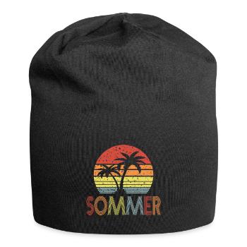 Sommer - Jersey-Beanie - Schwarz - Vorne