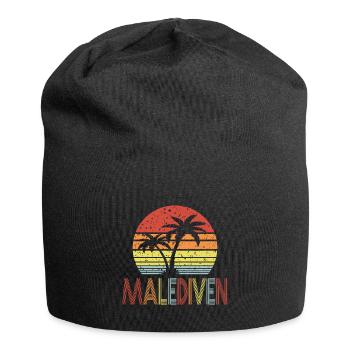 Malediven - Jersey-Beanie - Schwarz - Vorne
