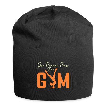 Ich kann kein Fitnessstudio haben | Gymnastik-Geschenk | Fitnessstudio - Jersey-Beanie - Schwarz - Vorne