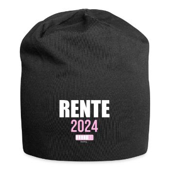 Rentner 2024 Ruhestand 2024 Der Countdown läuft - Jersey-Beanie - Schwarz - Vorne