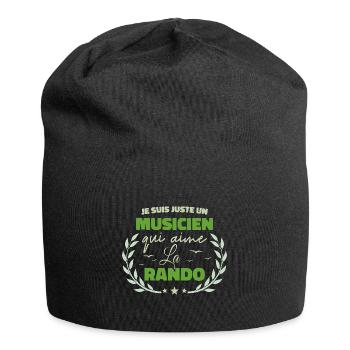 Fier d’être Musicien et Passionné de la Randonnée - Bonnet en jersey - noir - Devant