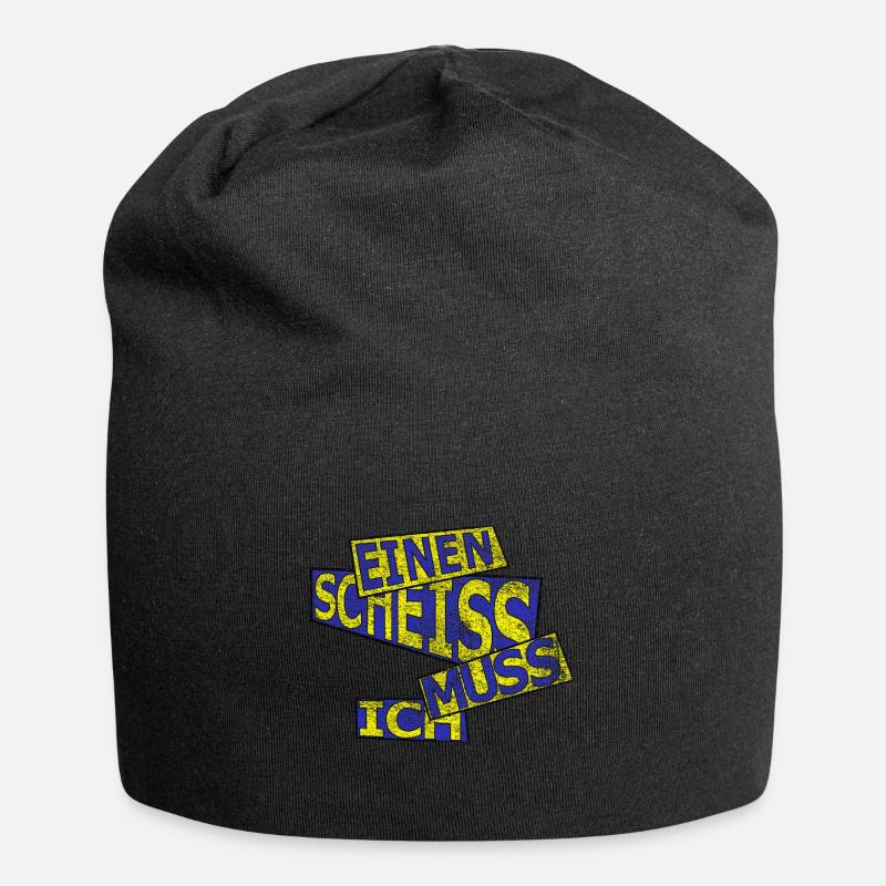 Je dois chier - vintage - Bonnet en jersey - noir