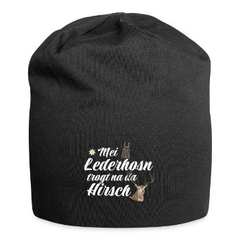 Basst Scho | Trachten Hirsch - Jersey-Beanie - Schwarz - Vorne