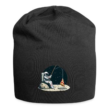 Astronaut Pizza Fishing Moon Space - Jersey Beanie - black - Front