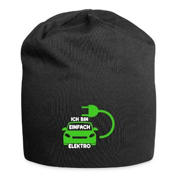 Ich bin einfach Elektro lustige Elektroauto Spruch - Jersey-Beanie - Schwarz - Vorne