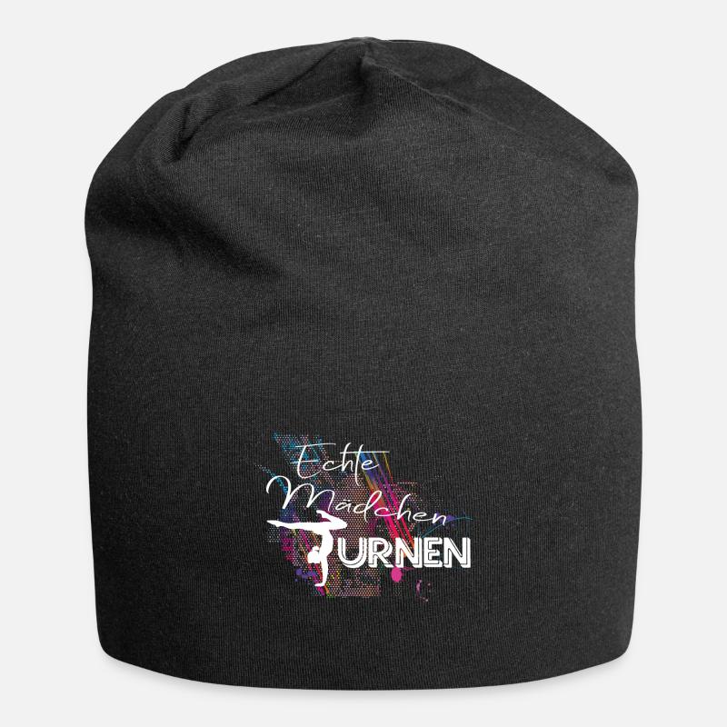Echte Mädchen Turnen Geschenkidee für Turnerin - Jersey-Beanie - Schwarz