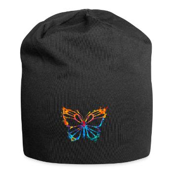 papillon couleurs de l’eau somme printemps coloré - Bonnet en jersey - noir - Devant