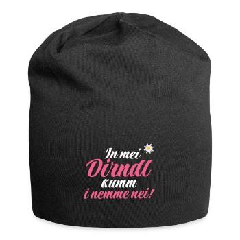 In Mei Dirndl Kumm I Nimma Nei | - Jersey-Beanie - Schwarz - Vorne
