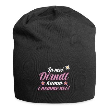 In Mei Dirndl Kumm I Nimma Nei | - Jersey-Beanie - Schwarz - Vorne