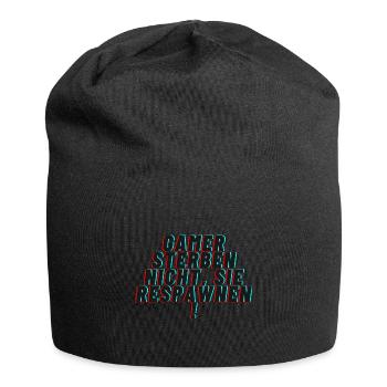 Gamer sterben nicht sie respawnen - Jersey-Beanie - Schwarz - Vorne