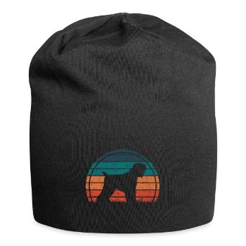 Black Russian Terrier Vintage Silhouette - Jersey Beanie - black - Front