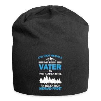 Vater, werdender Papa, Vater Geburt Geschenk - Jersey-Beanie - Schwarz - Vorne