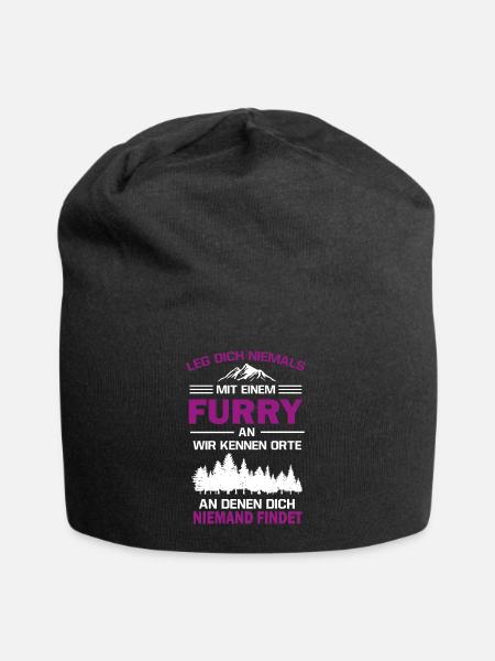 Furry Fable Anime - Jersey-Beanie - Schwarz