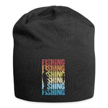 Pêche pêche rétro pêche pêche vintage pêche pêche - Bonnet en jersey - noir - Devant