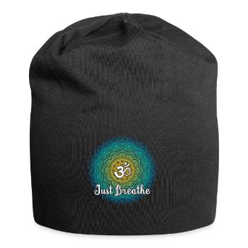 Just Namaste Breathe Yoga Mandala Zen Lotus Tattoo - Jersey-Beanie - Schwarz - Vorne