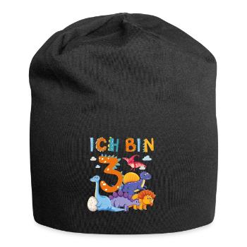 3. Geburtstag Ich Bin 3 Dinosaurier T-Rex Dino - Jersey-Beanie - Schwarz - Vorne