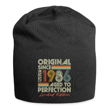 Août 1986 Vintage Rétro Anniversaire - Bonnet en jersey - noir - Devant