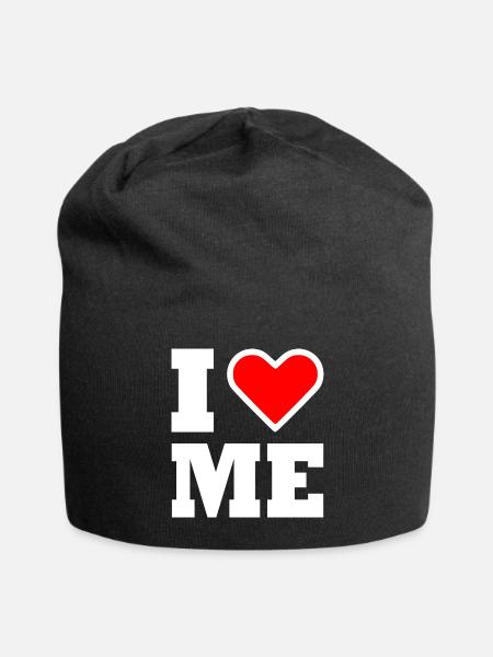 I love me - Jersey-Beanie - Schwarz