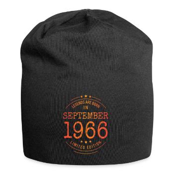 Geburtstag September 1966 Limited Edition Vintage - Jersey-Beanie - Schwarz - Vorne