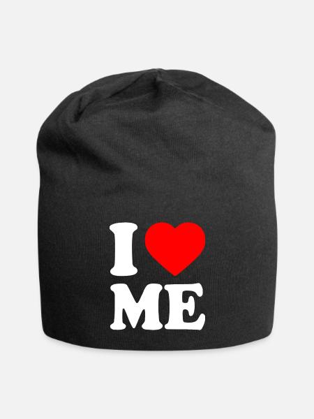 I love me - Jersey-Beanie - Schwarz