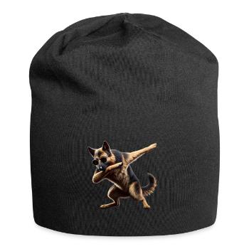Funny Dabbing Dogs Animal Lover Shepherd Dog - Jersey Beanie - black - Front