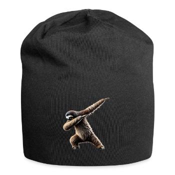 Lustiges Dabbing Faultier Dance Tierliebhaber Dab - Jersey-Beanie - Schwarz - Vorne
