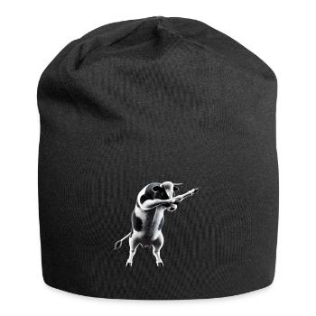 Funny Dabbing Cow Dancing Animal Lover Dab Animals - Jersey Beanie - black - Front
